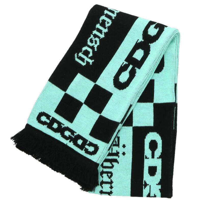 CDG Ubermensch Logo Acrylic Scarf Black Blue Size ONE SIZE