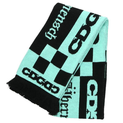 CDG Ubermensch Logo Acrylic Scarf Black Blue Size ONE SIZE
