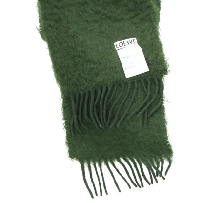 LOEWE Mohair Wool Scarf Green Size ONE SIZE
