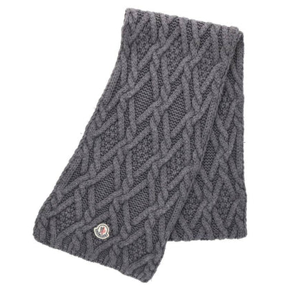 MONCLER SCIARPA Wool Scarf Gray Size ONE SIZE