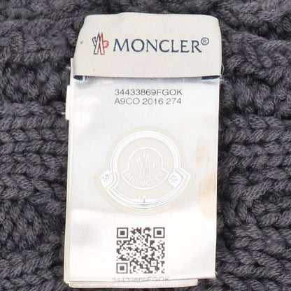 MONCLER SCIARPA Wool Scarf Gray Size ONE SIZE