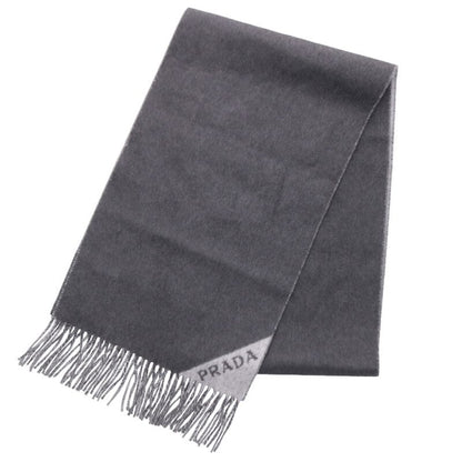 PRADA Double Cashmere Scarf Gray Size ONE SIZE