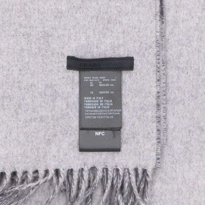 PRADA Double Cashmere Scarf Gray Size ONE SIZE