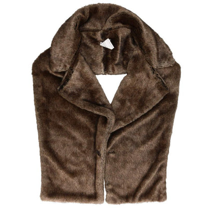 LES SIX Faux Fur Scarf Brown Size ONE SIZE