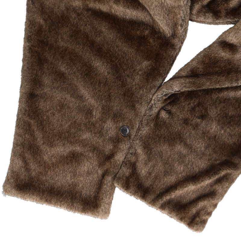 LES SIX Faux Fur Scarf Brown Size ONE SIZE