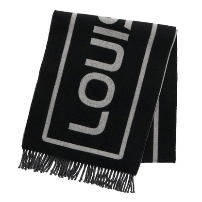 Louis Vuitton Scarf Gravity muffler Black x Gray