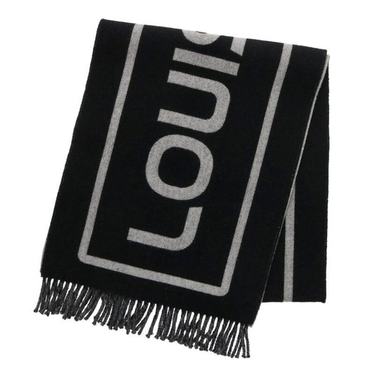 Louis Vuitton Scarf Gravity muffler Black x Gray