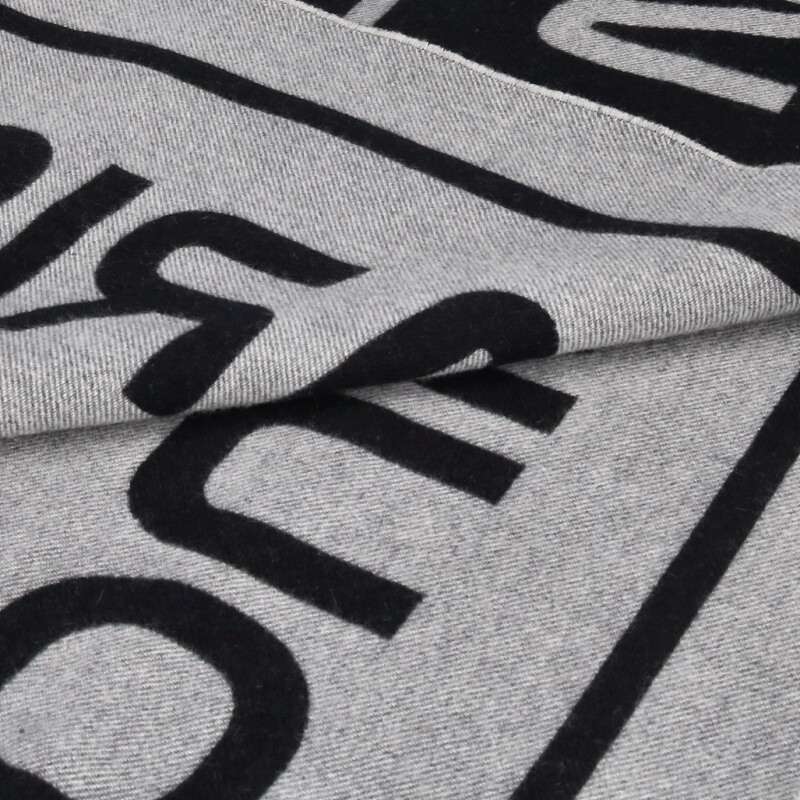 Louis Vuitton Scarf Gravity muffler Black x Gray