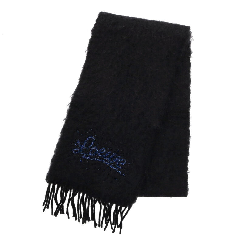 LOEWE Logo Bead Embroidered Mohair Wool Scarf Size ONE SIZE
