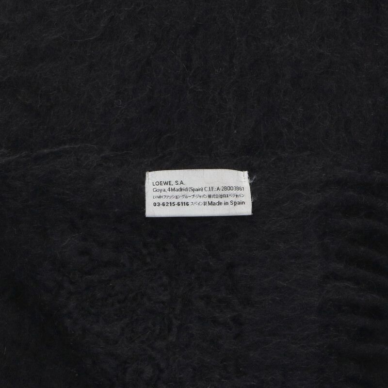 LOEWE Logo Bead Embroidered Mohair Wool Scarf Size ONE SIZE