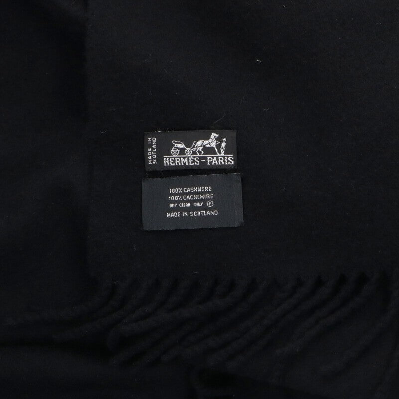 HERMES Recto Verso Logo Embroidered Cashmere Size ONE SIZE