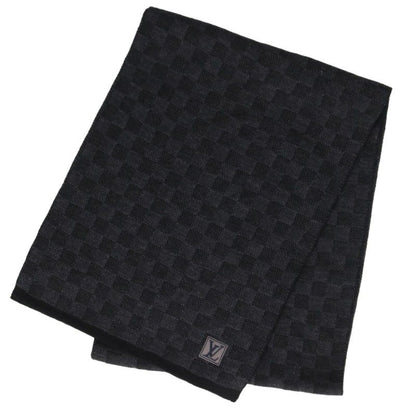 LOUISVUITTON M70028 Petit Damier Scarf Black Size ONE SIZE