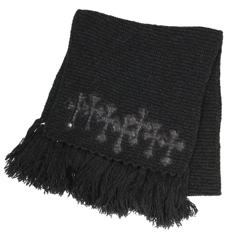 Chrome Hearts Cross Patch Scarf Black