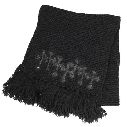 Chrome Hearts Cross Patch Scarf Black