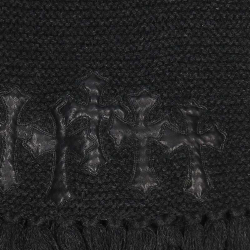 Chrome Hearts Cross Patch Scarf Black