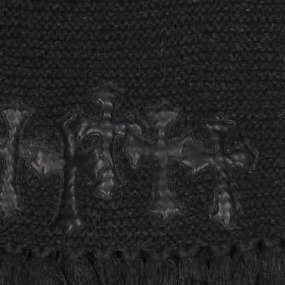 Chrome Hearts Cross Patch Scarf Black
