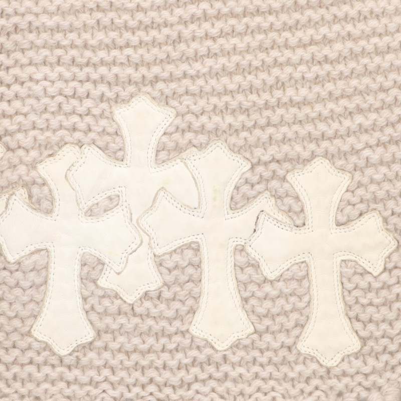 Chrome Hearts Cross Patch Scarf Beige