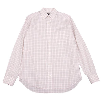 Papas Cotton Check Button Down Shirt White Multi Size M