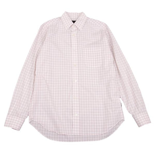 Papas Cotton Check Button Down Shirt White Multi Size M