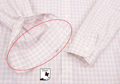Papas Cotton Check Button Down Shirt White Multi Size M