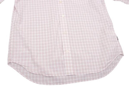 Papas Cotton Check Button Down Shirt White Multi Size M