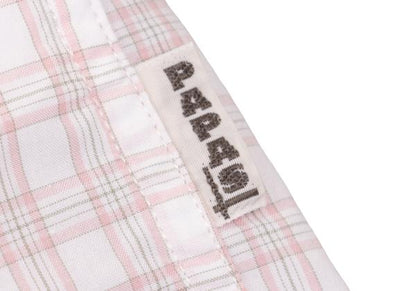 Papas Cotton Check Button Down Shirt White Multi Size M