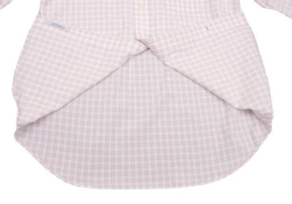 Papas Cotton Check Button Down Shirt White Multi Size M