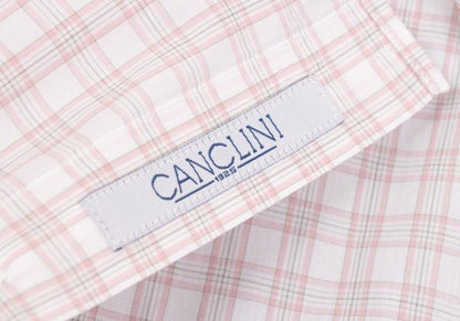 Papas Cotton Check Button Down Shirt White Multi Size M
