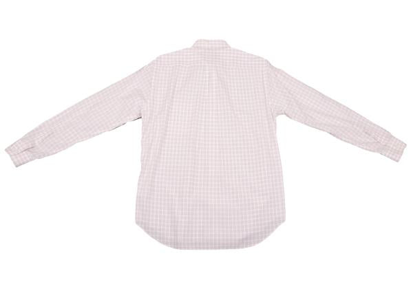 Papas Cotton Check Button Down Shirt White Multi Size M