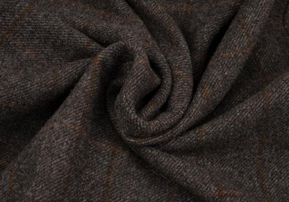 Papas Wool Check Tailored Blazer Mocha Brown Size 50