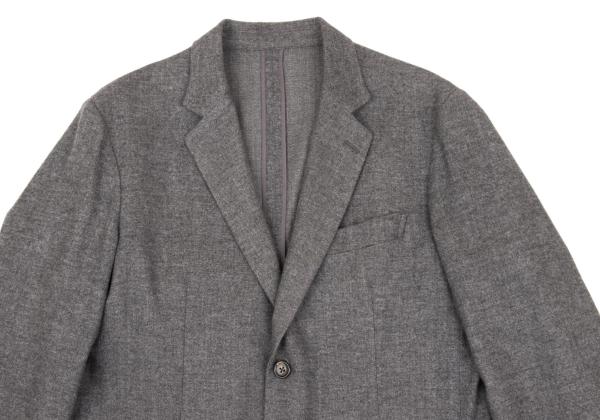 Papas Loro Piana Wool Cotton Tailored Blazer Gray Size M