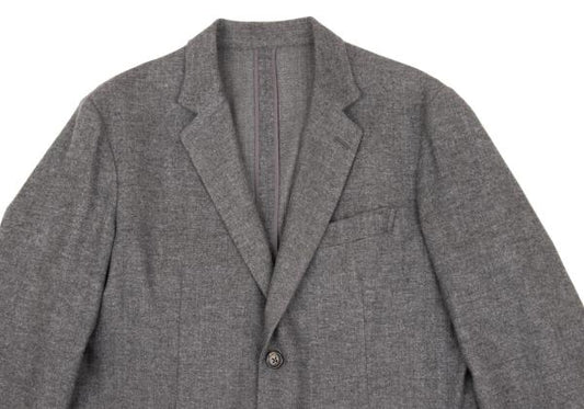 Papas Loro Piana Wool Cotton Tailored Blazer Gray Size M