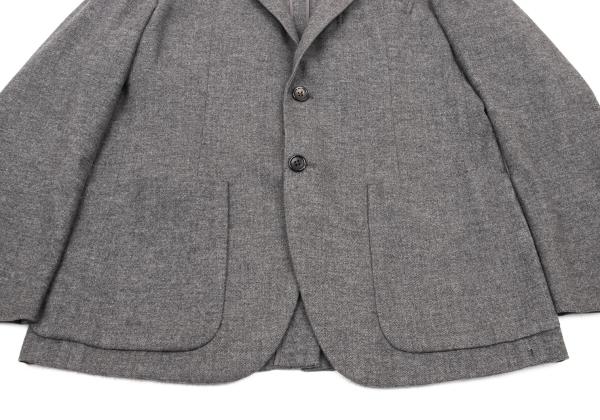 Papas Loro Piana Wool Cotton Tailored Blazer Gray Size M