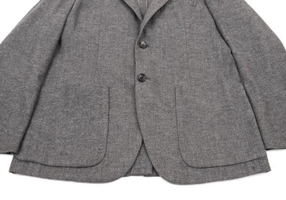 Papas Loro Piana Wool Cotton Tailored Blazer Gray Size M