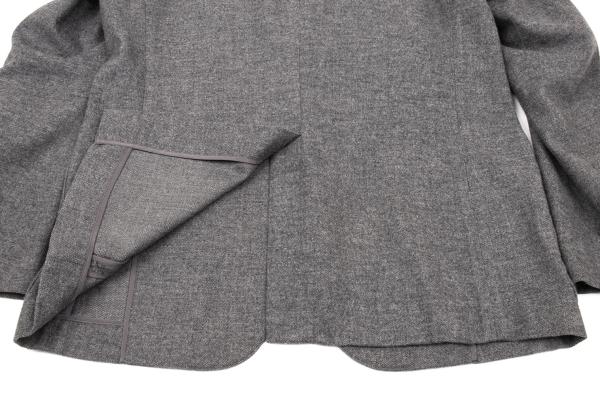 Papas Loro Piana Wool Cotton Tailored Blazer Gray Size M