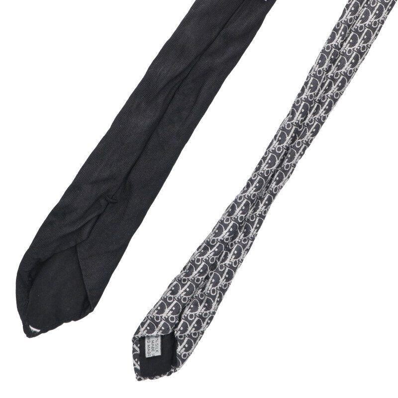 DIOR Oblique Silk Tie Black Size ONE SIZE