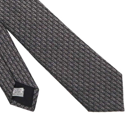 DIOR Oblique Silk Tie Gray Size ONE SIZE