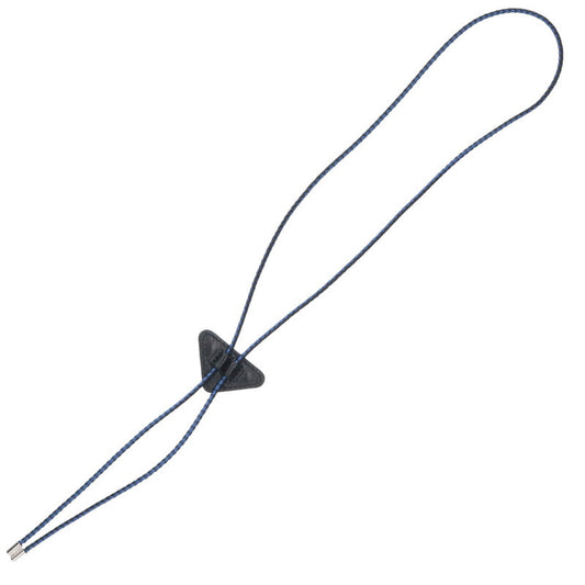 PRADA Triangle Logo Plate Bolo Tie Black/Silver