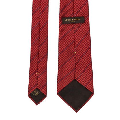 Louis Vuitton Micro Damier Regimental Tie Red