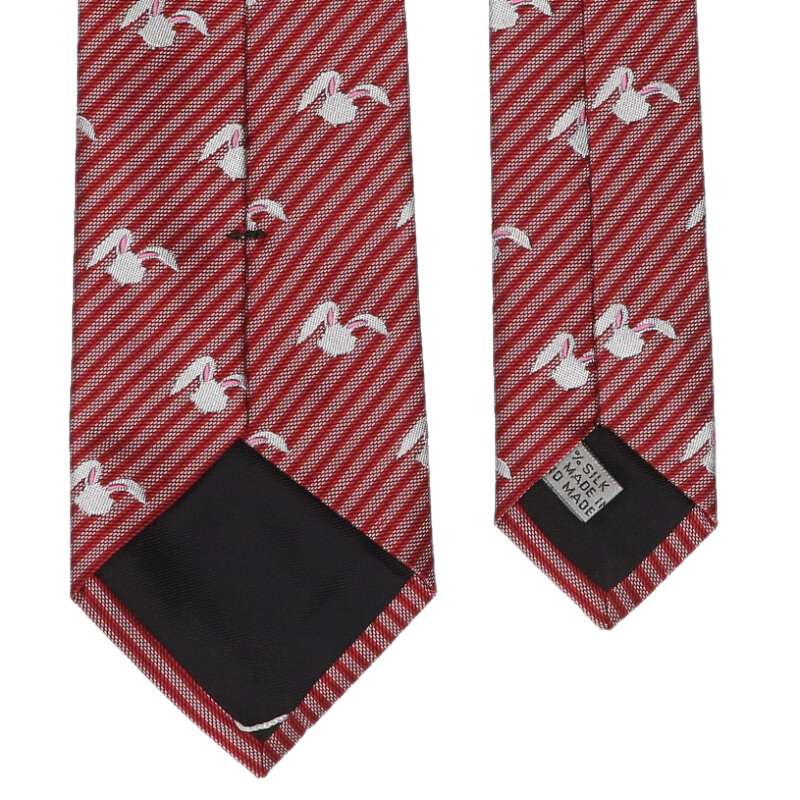 DIOR Red All-Over Striped Silk Tie Size ONE SIZE