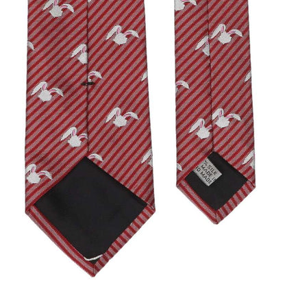 DIOR Red All-Over Striped Silk Tie Size ONE SIZE