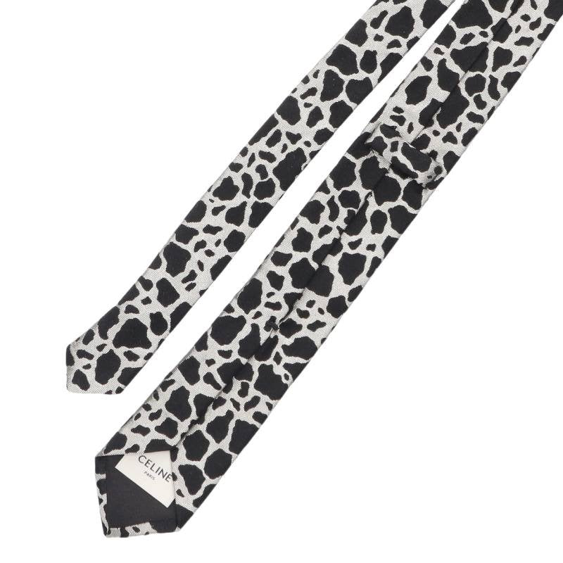 CELINE 2AV01477G Leopard Print Silk Tie Size ONE SIZE