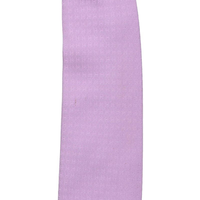 HERMES Purple Jacquard H-Pattern Silk Tie
