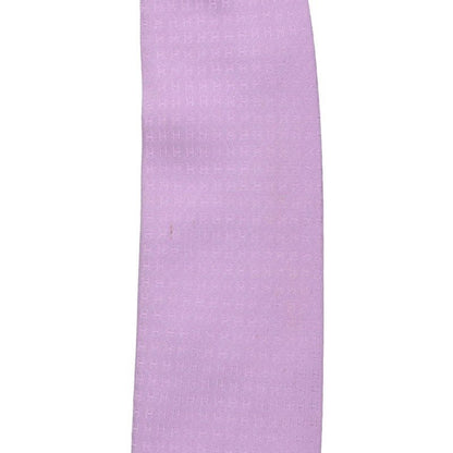 HERMES Purple Jacquard H-Pattern Silk Tie