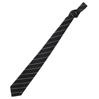 LOUISVUITTON Black Micro Damier Silk Tie