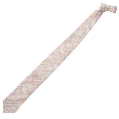 Berluti Calligraphy All-Over Silk Tie Beige Size ONE SIZE
