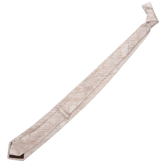 Berluti Calligraphy All-Over Silk Tie Beige Size ONE SIZE