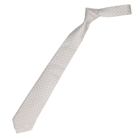 GUCCI Silk Bit Pattern Tie Gray