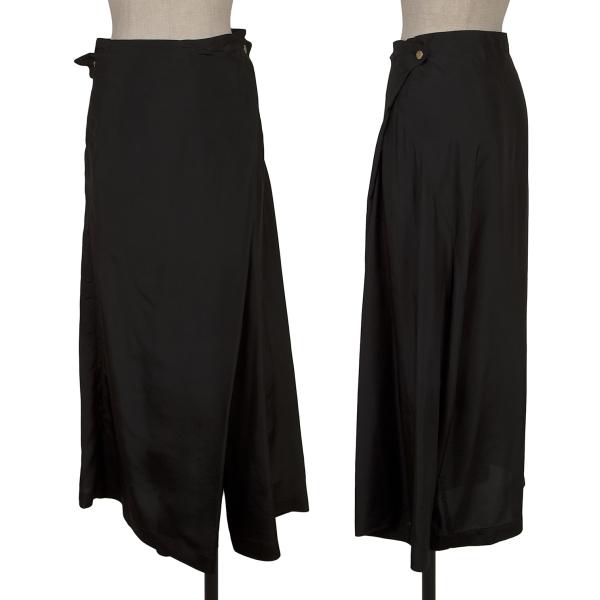 ISSEY MIYAKE Silk Cupro Asymmetrical Pants Black Size M