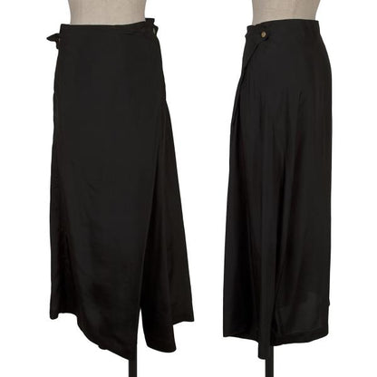 ISSEY MIYAKE Silk Cupro Asymmetrical Pants Black Size M